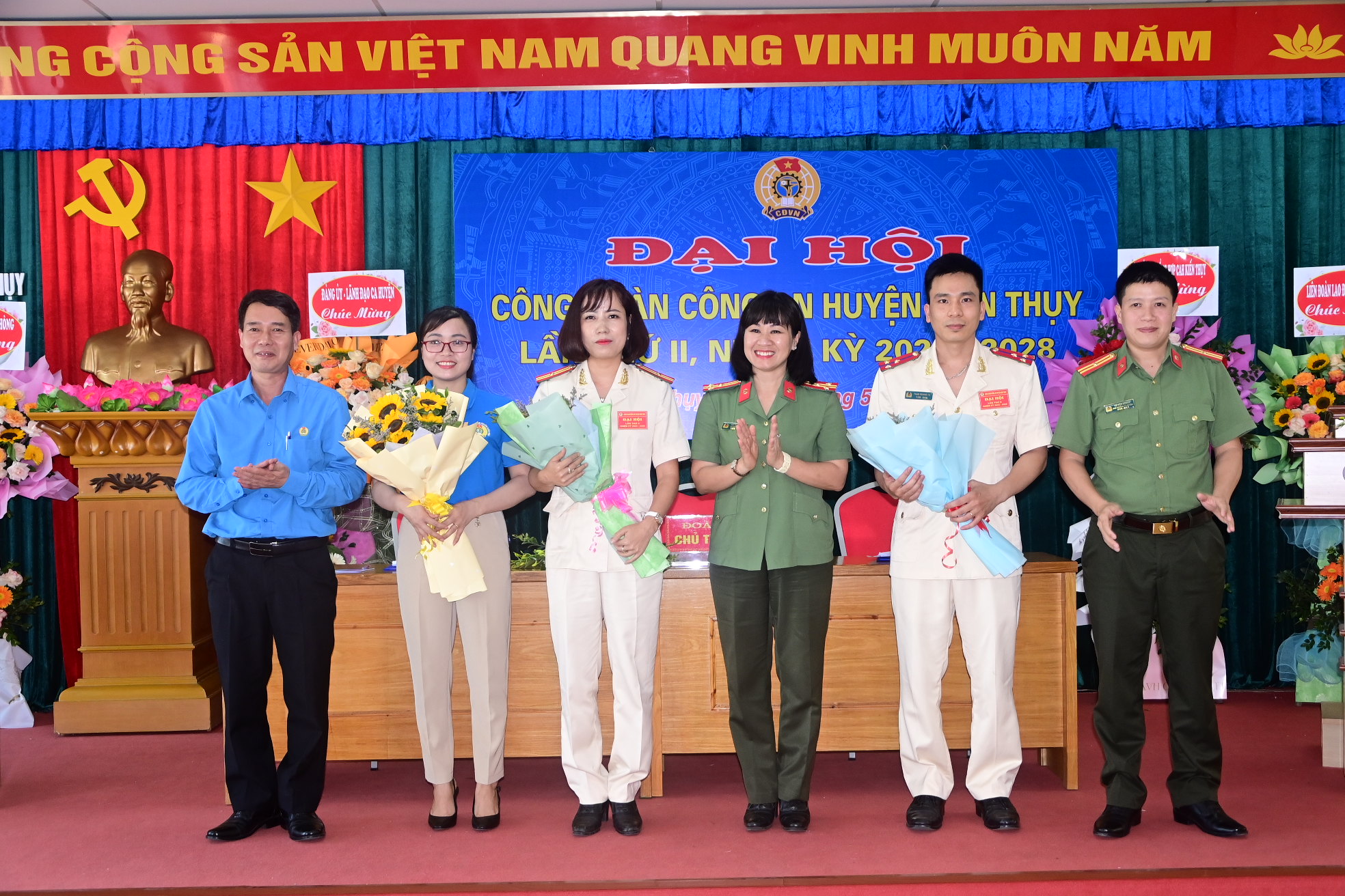 Tổ chức thành công Đại hội Công đoàn Công an huyện Kiến Thuỵ lần thứ II, nhiệm kỳ 2023-2028
